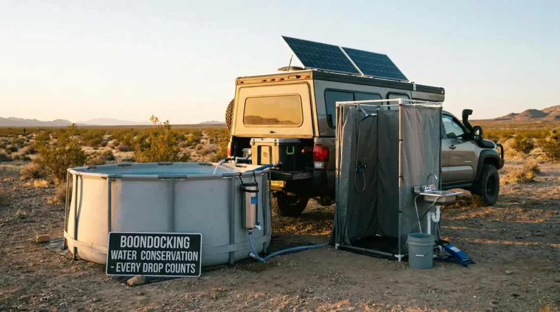 How to conserve water while boondocking - featured visual guide for How to conserve water while boondocking