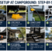 RV setup at the campground