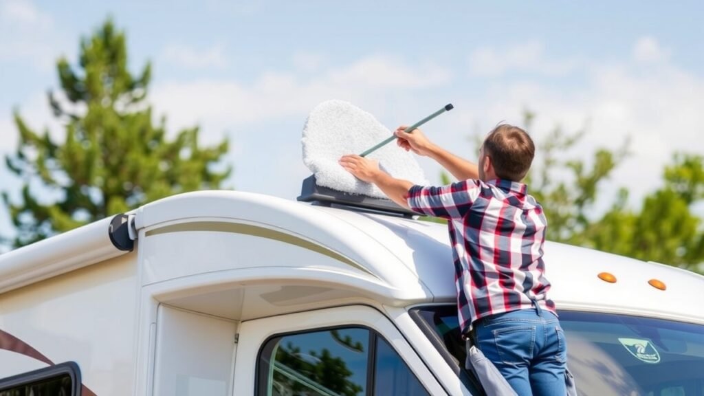 cleaning rv roof