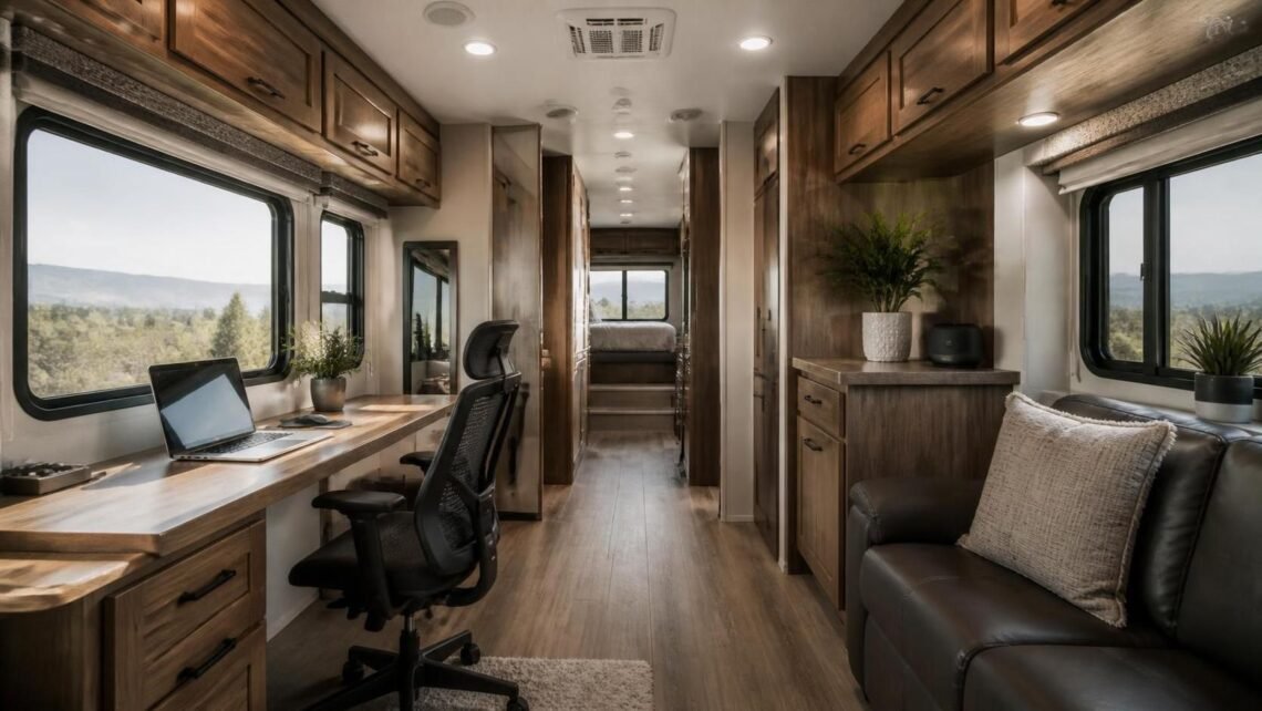 Mobile Office in a Fifth Wheel