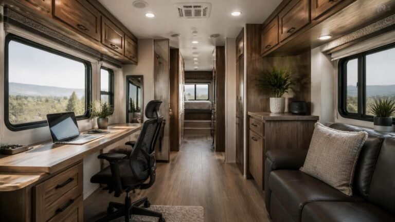Mobile Office in a Fifth Wheel